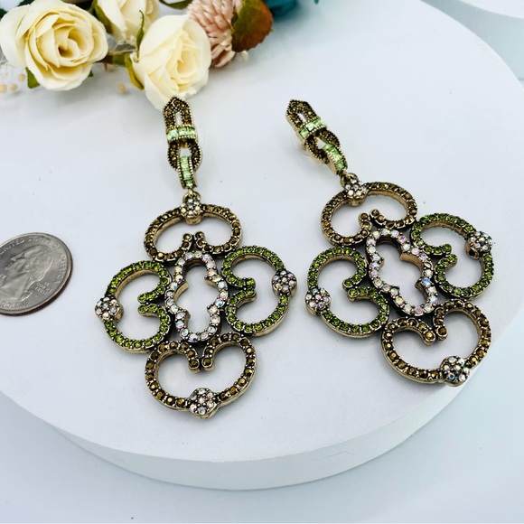 Heidi Daus entrance maker double sided Crystals Post earrings - Picture 5 of 5